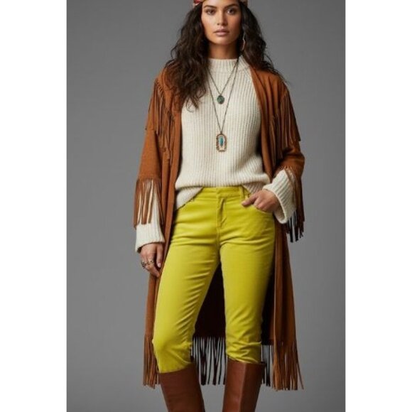 Banana Republic Pants - Banana Republic Avery Corduroy low Rise  Ankle Pants 4 Yellow Women's